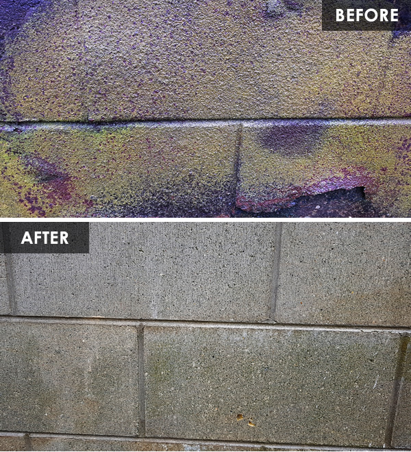 water blasting before and after